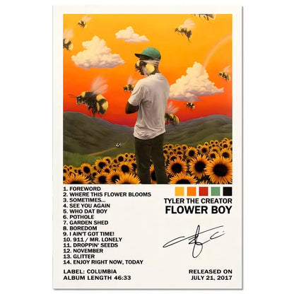 "Flower Boy" Tyler The Creator Album Cover