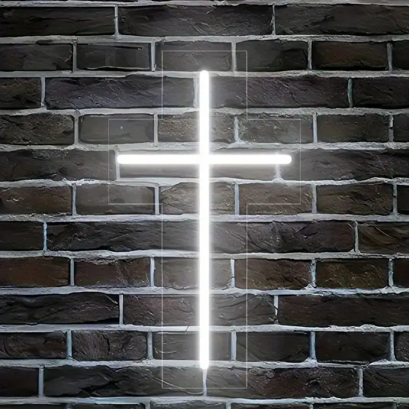 Neon Cross Sign