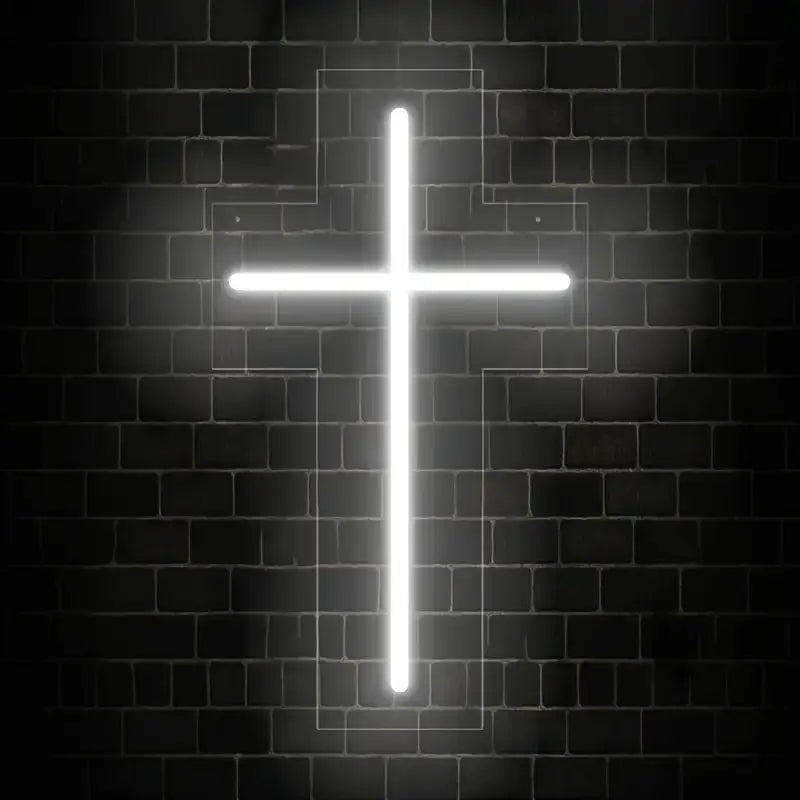 Neon Cross Sign