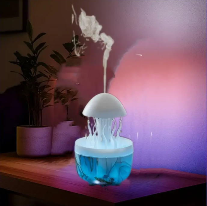 Rotating Jellyfish Raindrop Essential Oil Diffuser!